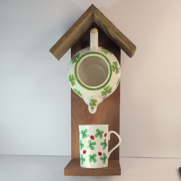 Other - Rustic Teapot Bird Feeder Handmade Lady Luck